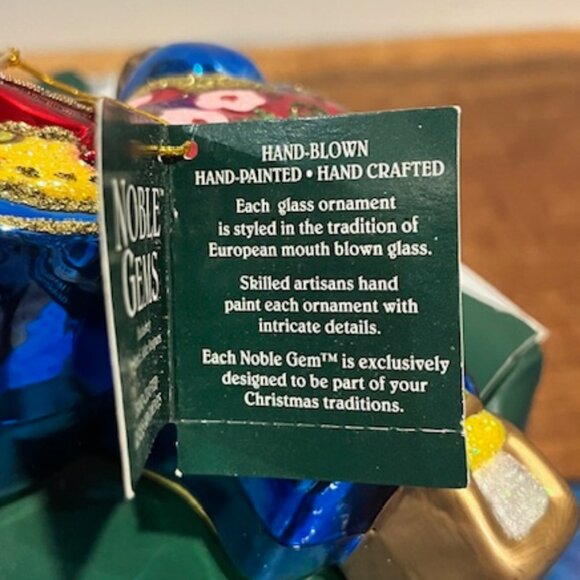 Kurt Adler Noble Gems Glass Saddle with Flowers Ornament NWT - Picture 8 of 9